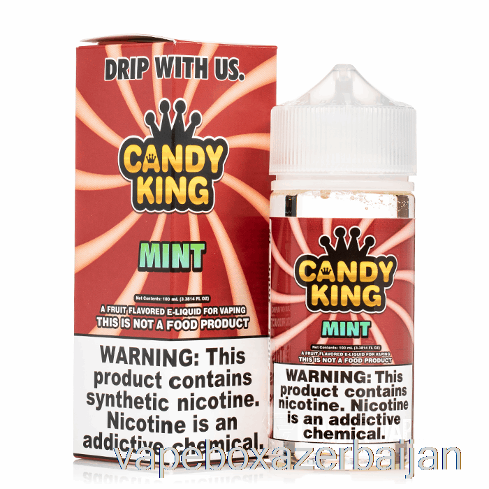 E-Juice Vape Mint - Candy King - 100mL 0mg